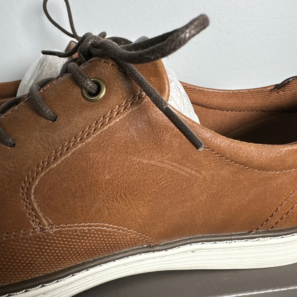Crown Vintage Mens Shoes Dress Casual Shoes Brown US 11 Cr-Thoren Cognac